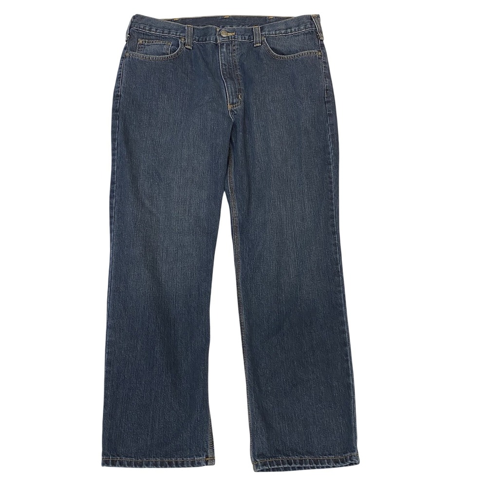 Carhartt Jeans Mens 38x30 Blue Relaxed Fit Denim Workwear Pants